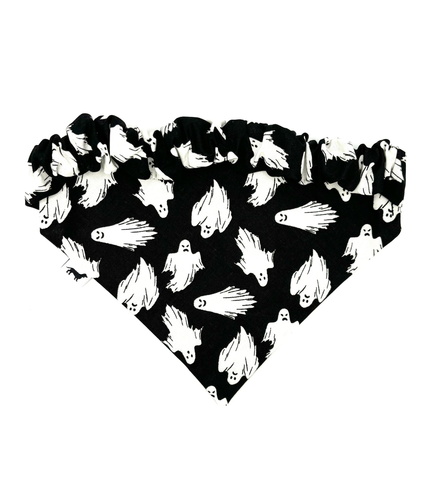Peek-a-BOO Black Scrunchie Dog Bandana