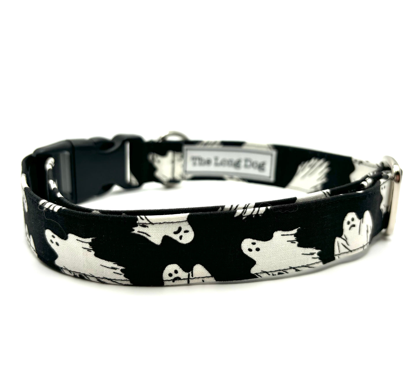 Peek-a-BOO Black Plastic Dog Collar
