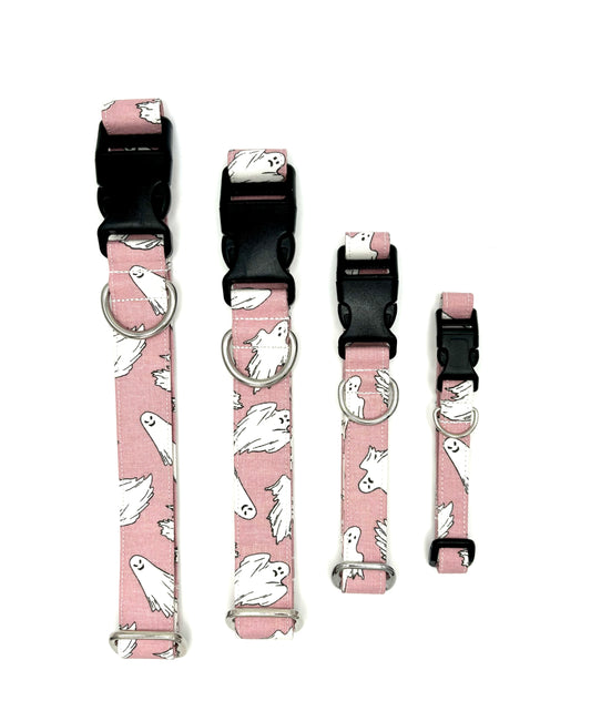 Peek-a-BOO Pink Dog Collar