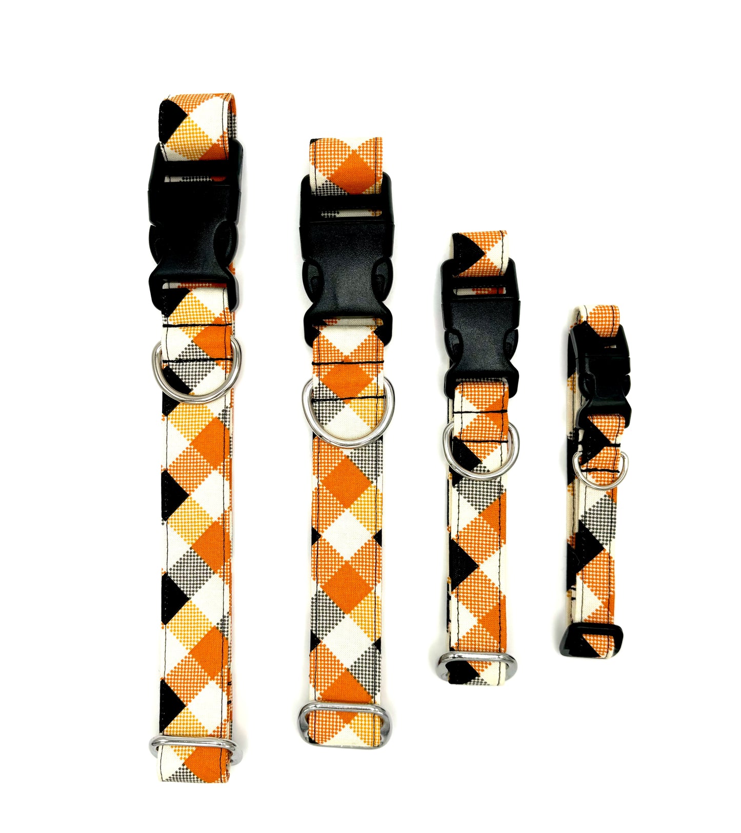 Pumpkin Plaid Dog Collar