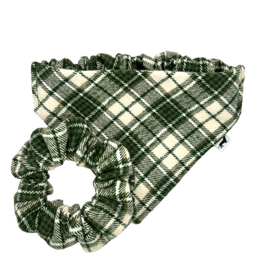 Comfy Cozy Plaid Hair Scrunchie