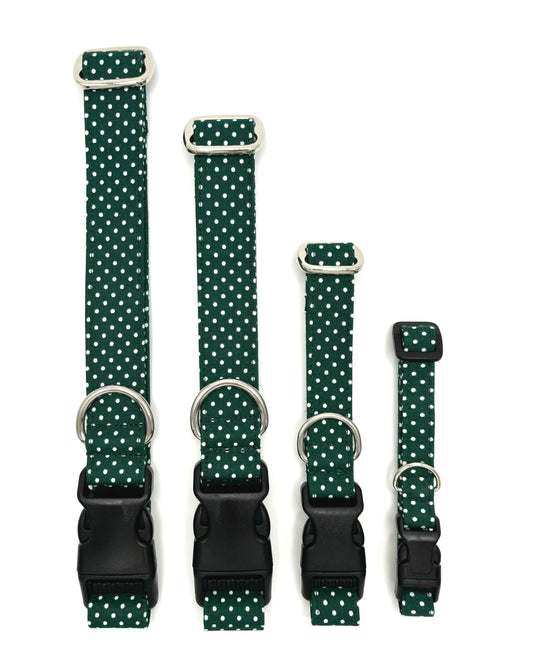 Green Polka-Dot Dog Collar