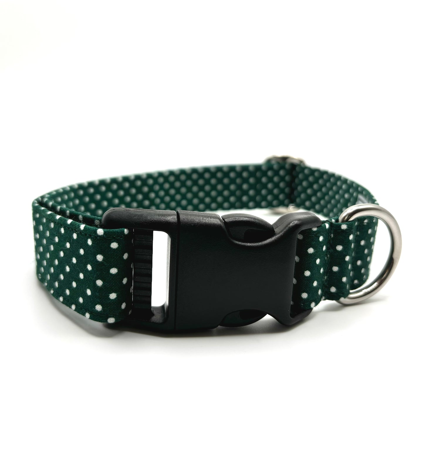Green Polka-Dot Plastic Dog Collar