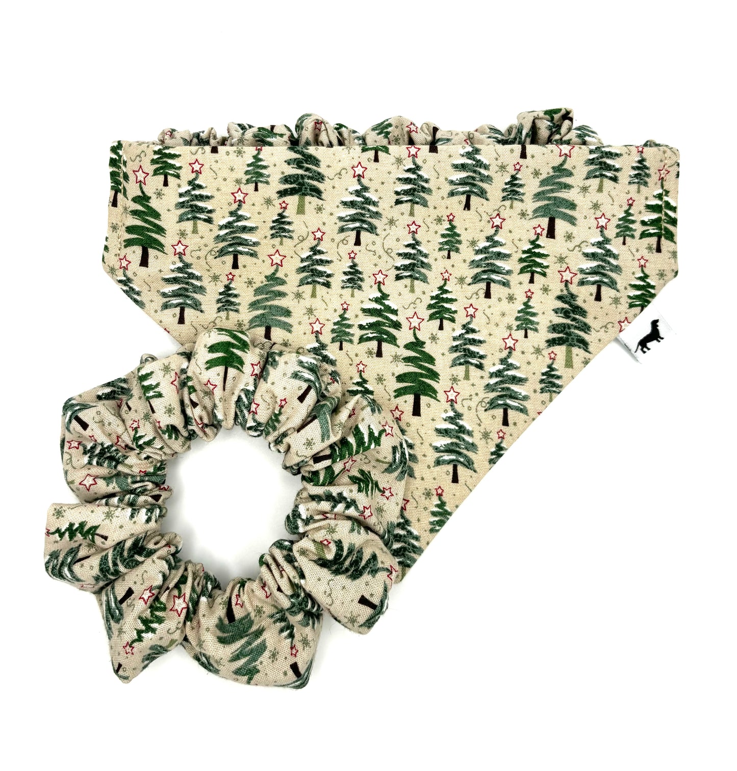 Christmas Tree Farm Scrunchie Dog Bandana