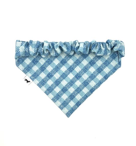 Blue Plaid Dog Bandana