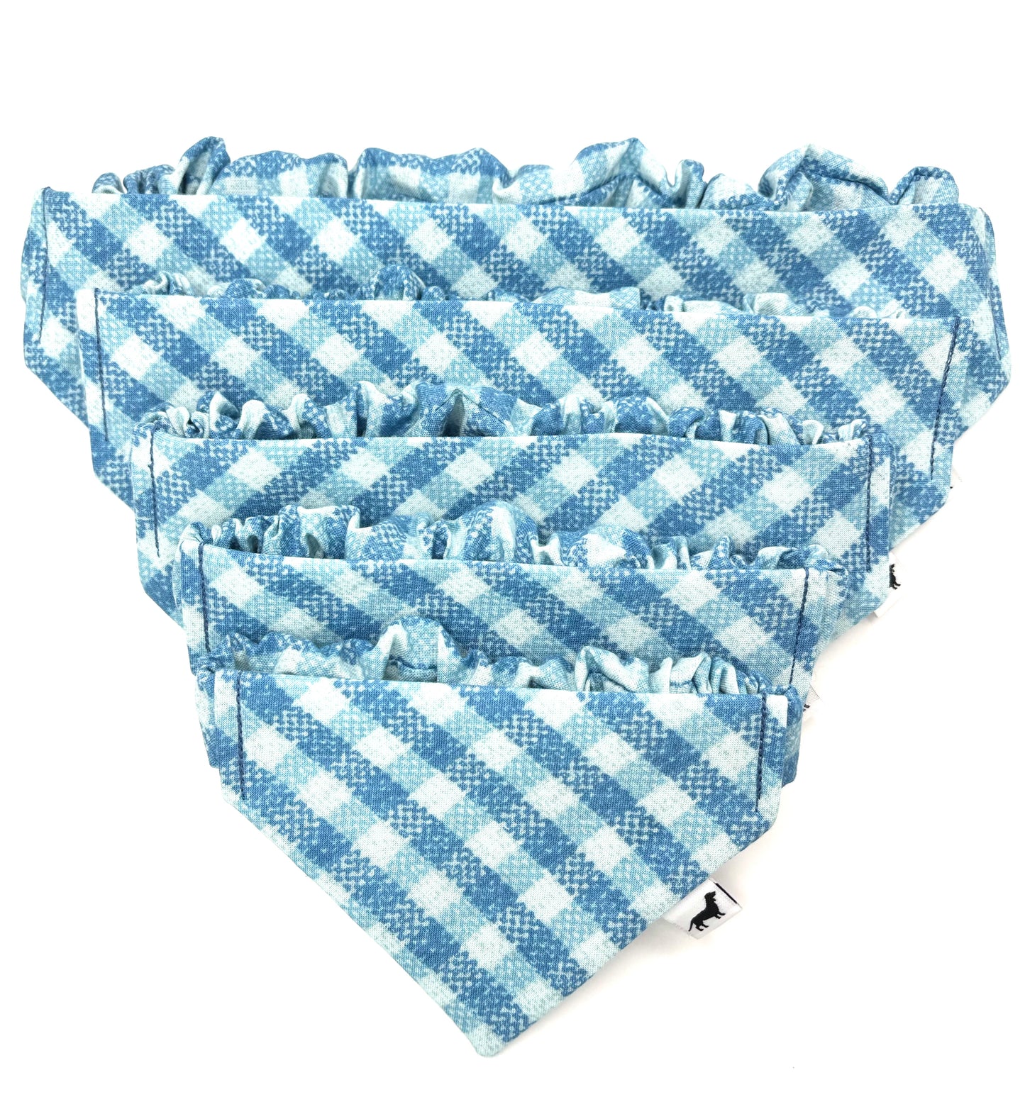 Blue Plaid Dog Bandana