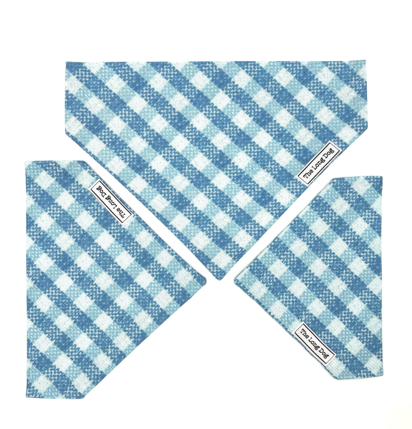 Blue Plaid Dog Bandana