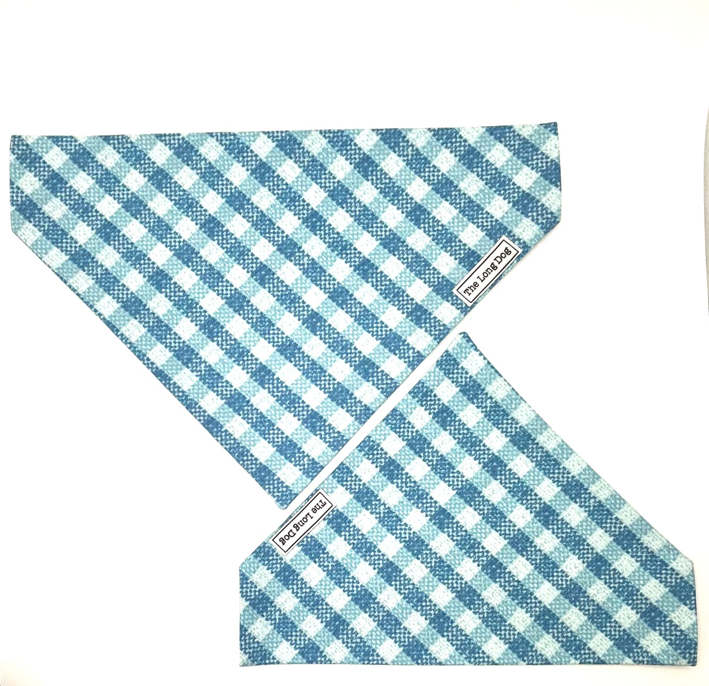 Blue Plaid Dog Bandana