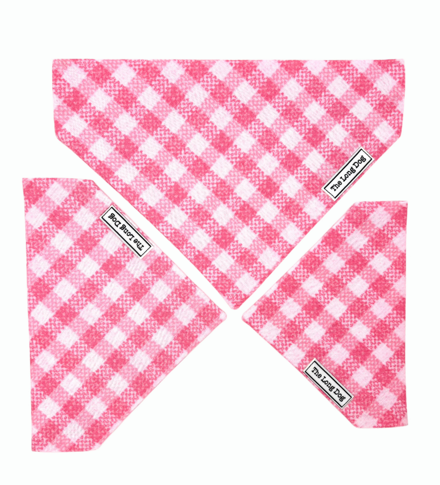Pink Plaid Dog Bandana