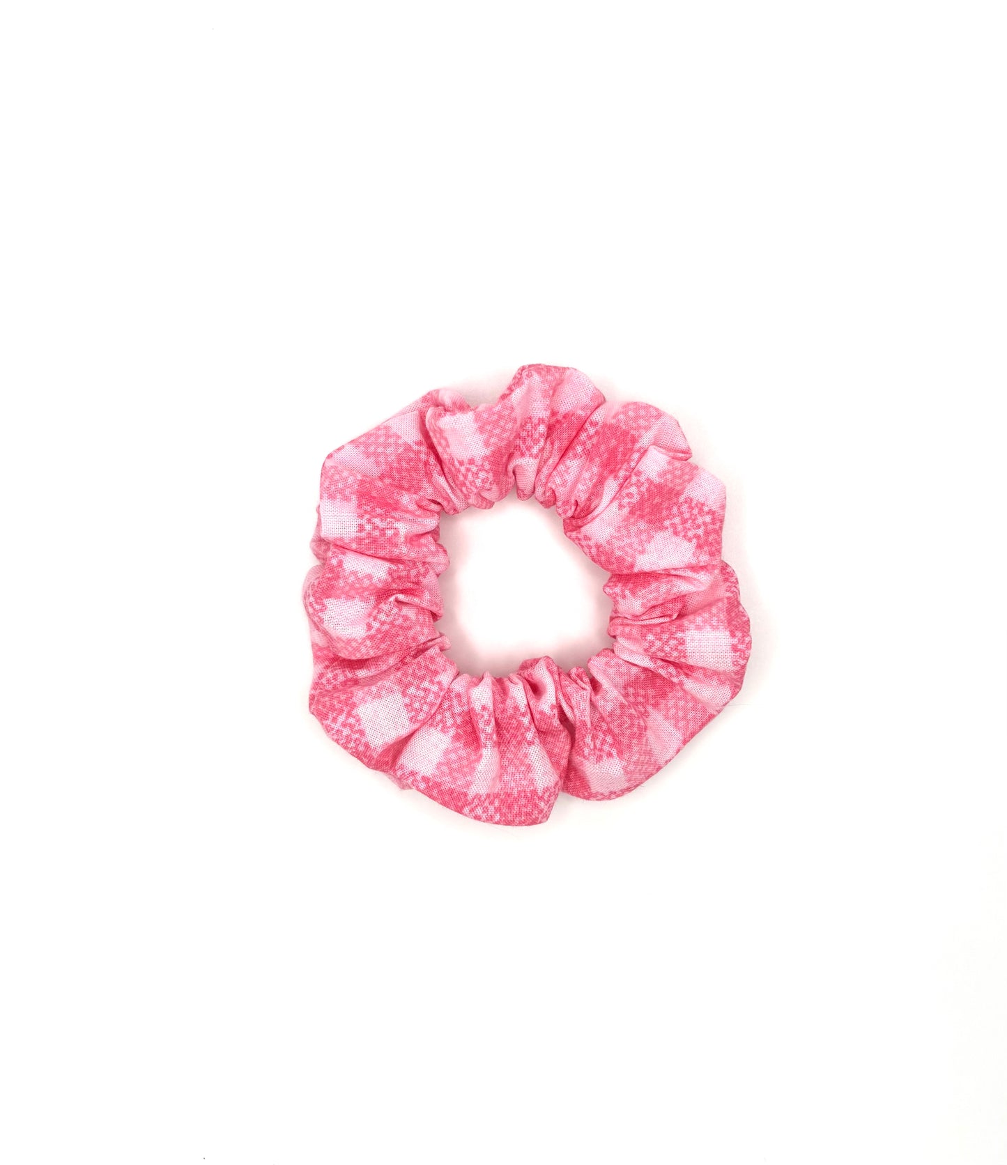 Pink Plaid Hair Scrunchie