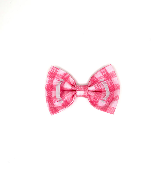 Pink Plaid Dog Bow Ties