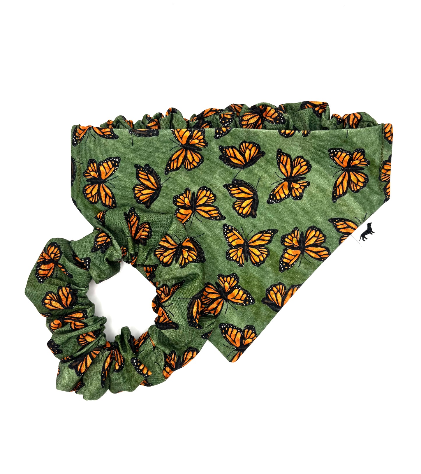 Monarch Butterfly Scrunchie Dog Bandana