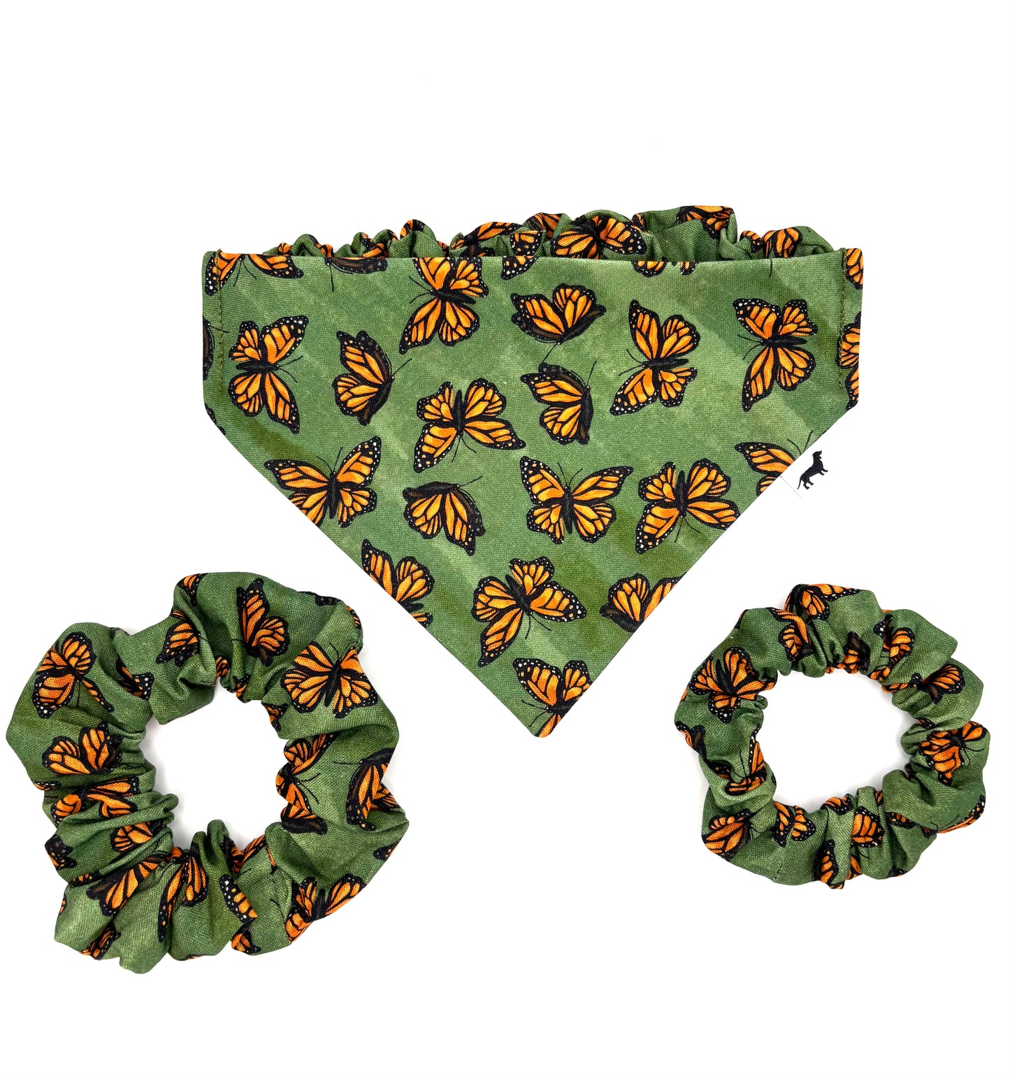 Monarch Butterfly Scrunchie Dog Bandana