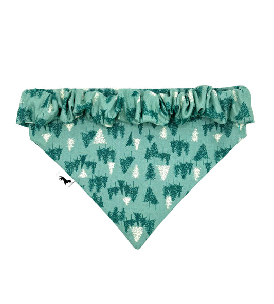 Teal Winter Woods Dog Bandana