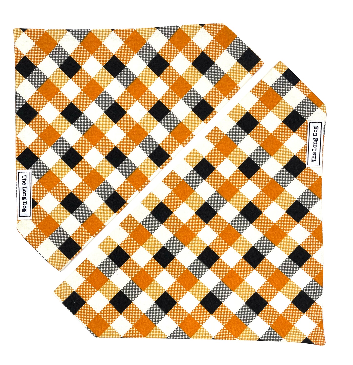 Pumpkin Plaid Dog Bandana
