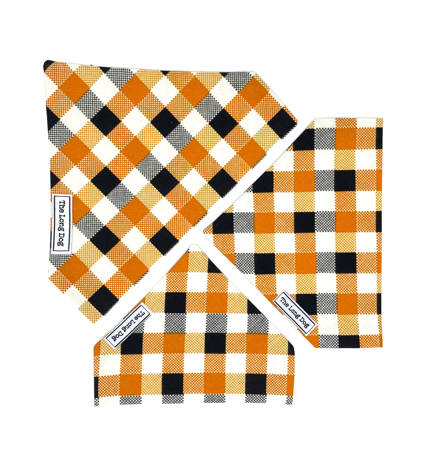 Pumpkin Plaid Dog Bandana