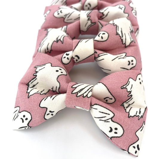 Peek-a-BOO Pink Dog Bow Ties