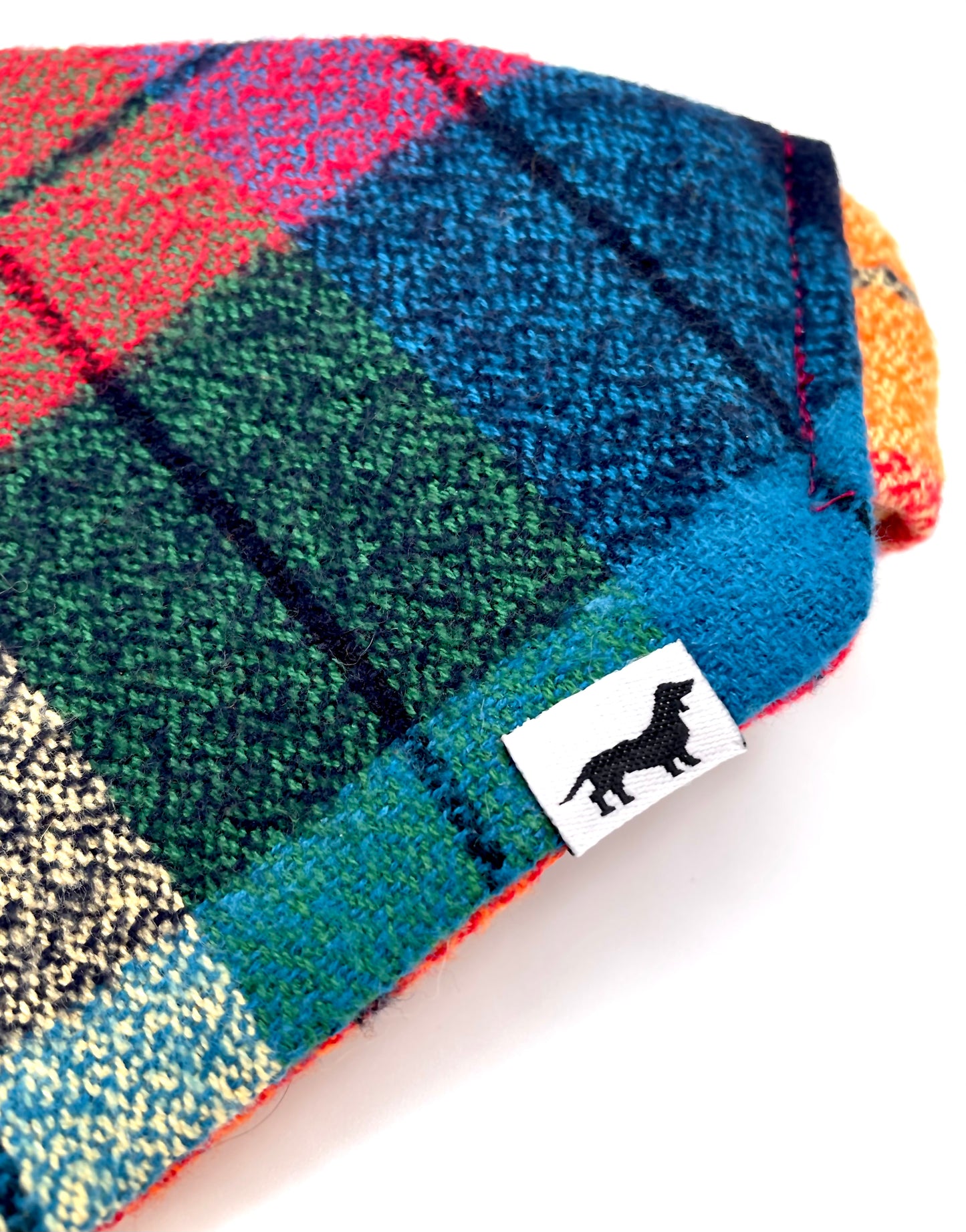 Kaleidoscope Plaid Scrunchie Dog Bandana