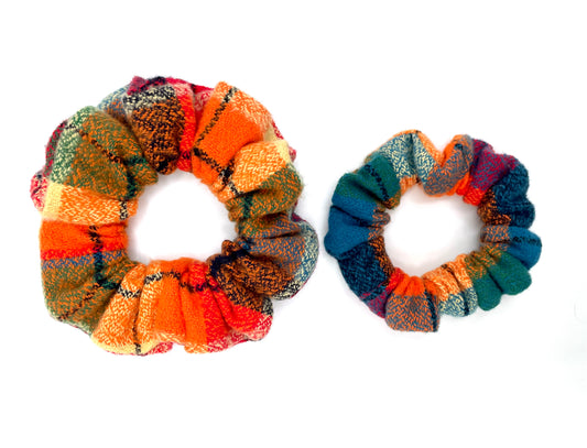 Kaleidoscope Plaid Hair Scrunchie