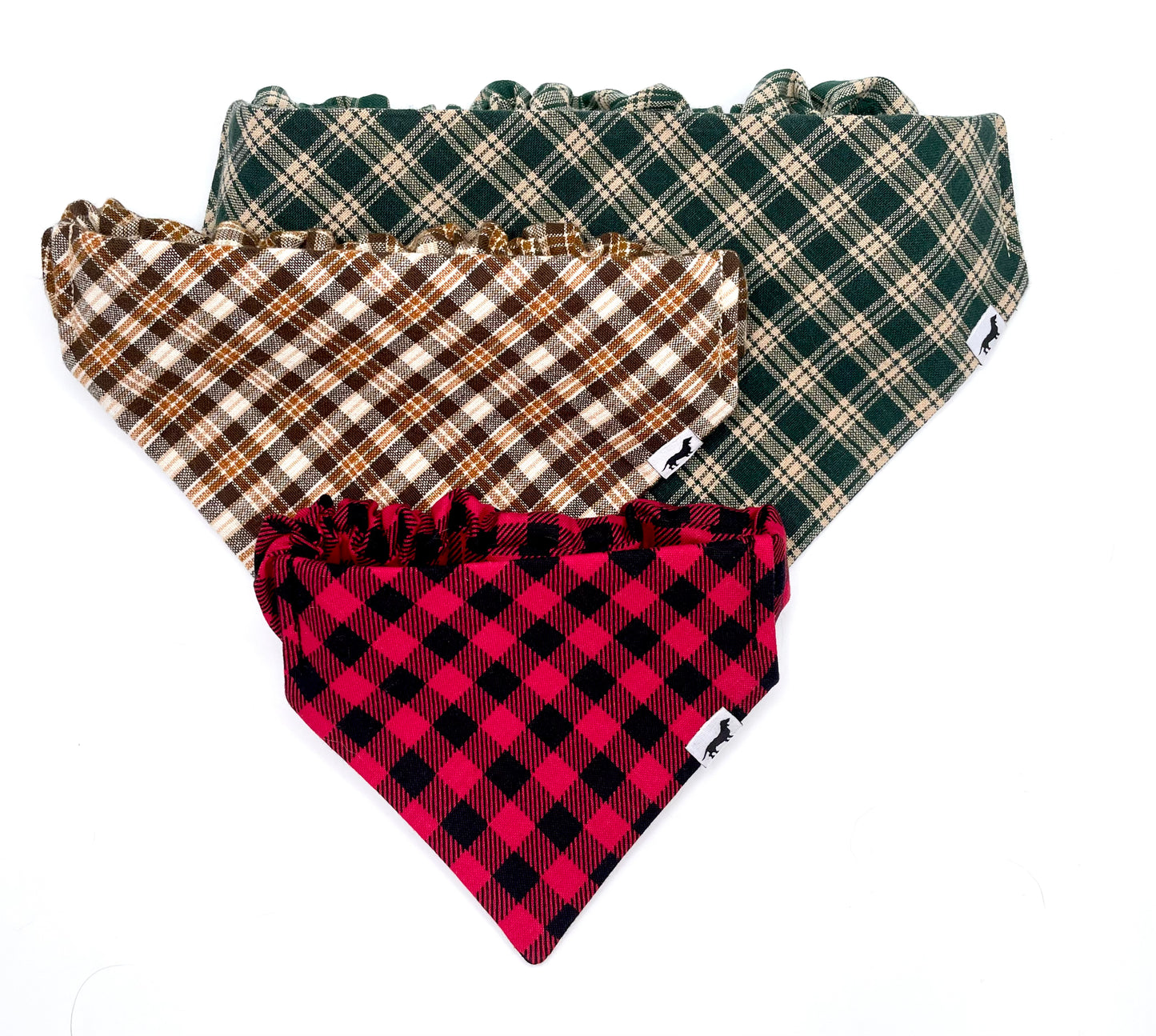 Red Buffalo Plaid Scrunchie Dog Bandana