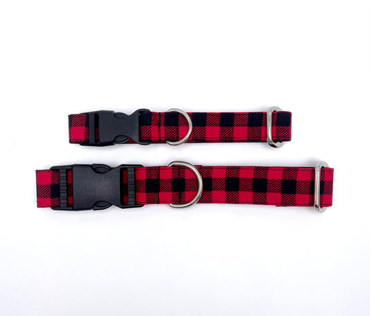 Red Buffalo Plaid Dog Collar