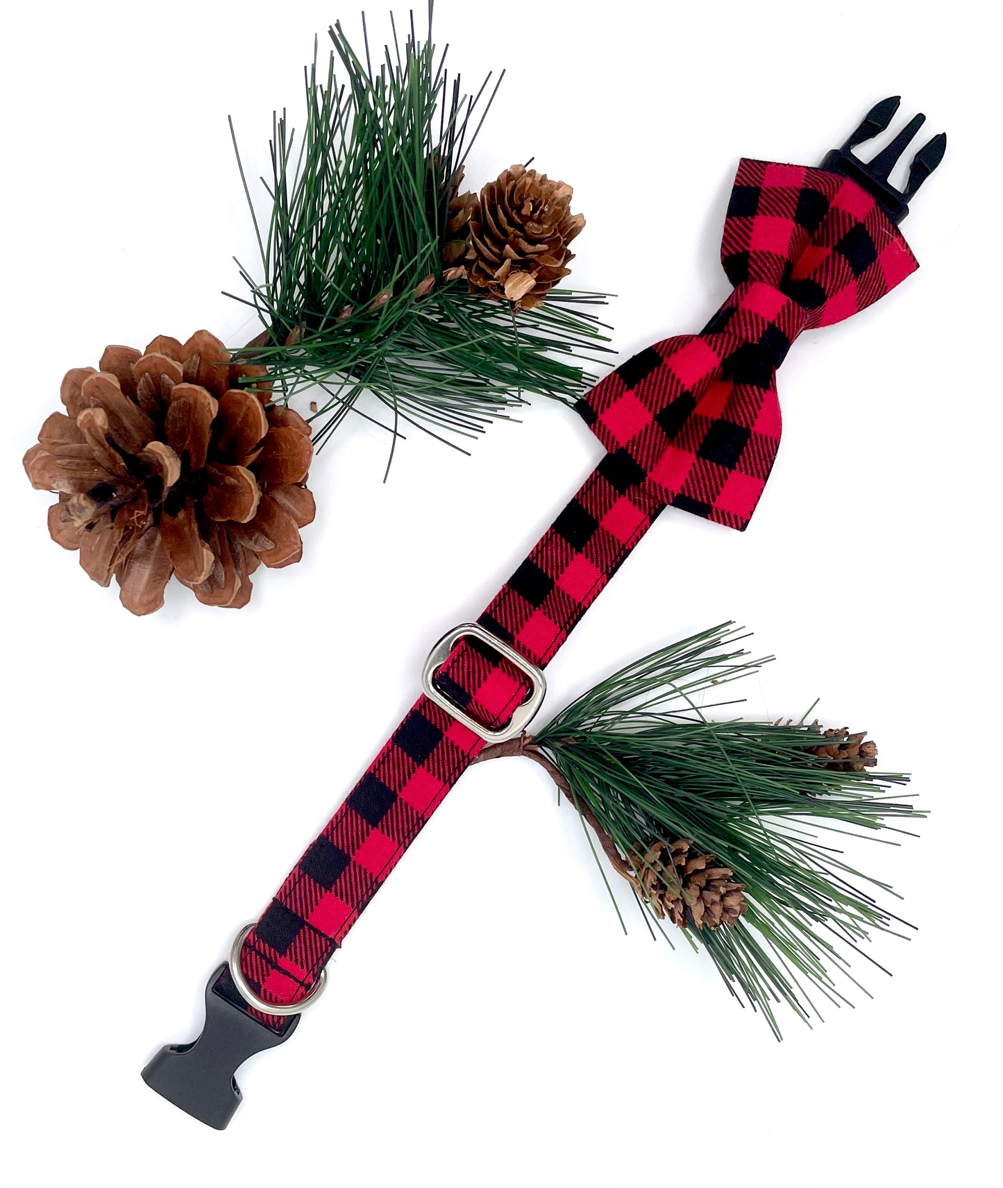 Red Buffalo Plaid Dog Bow Ties