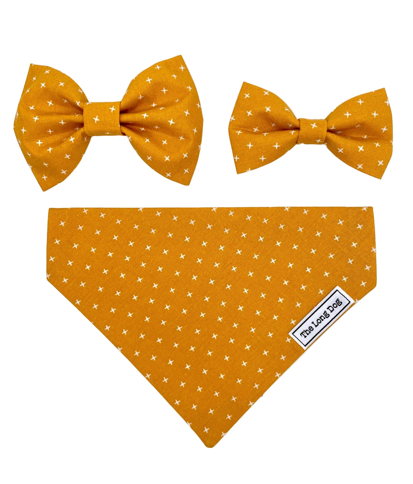 Yellow Plus Dog Bow Ties