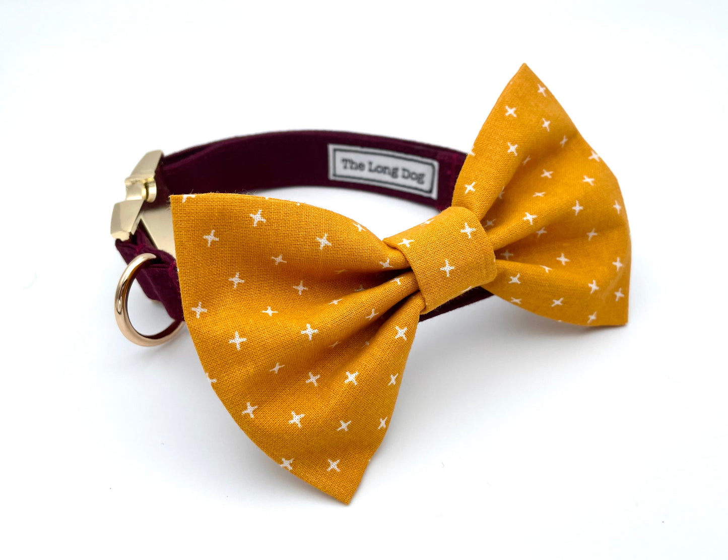 Yellow Plus Dog Bow Ties