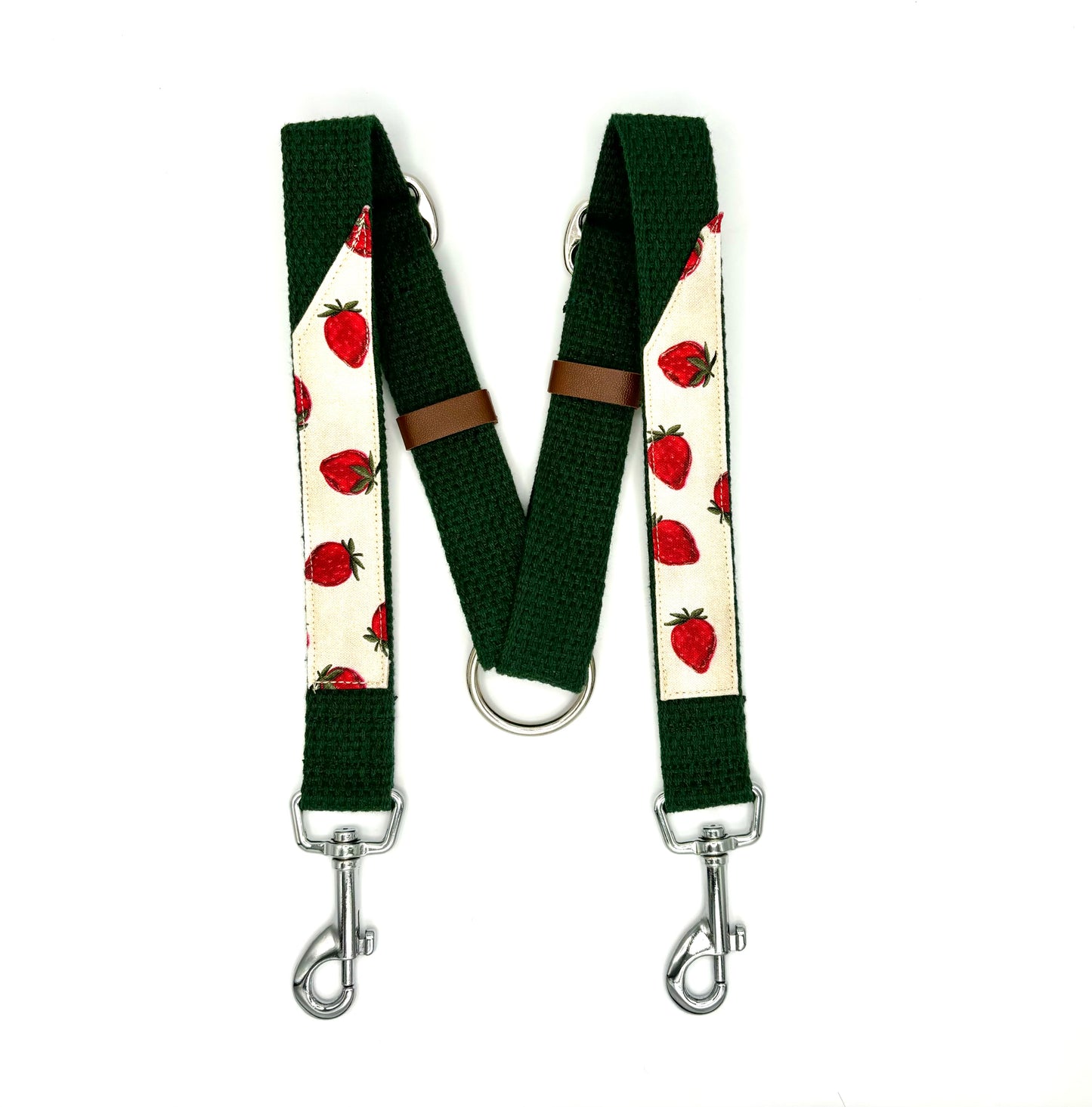 Strawberry Patch Dog Leash Splitter