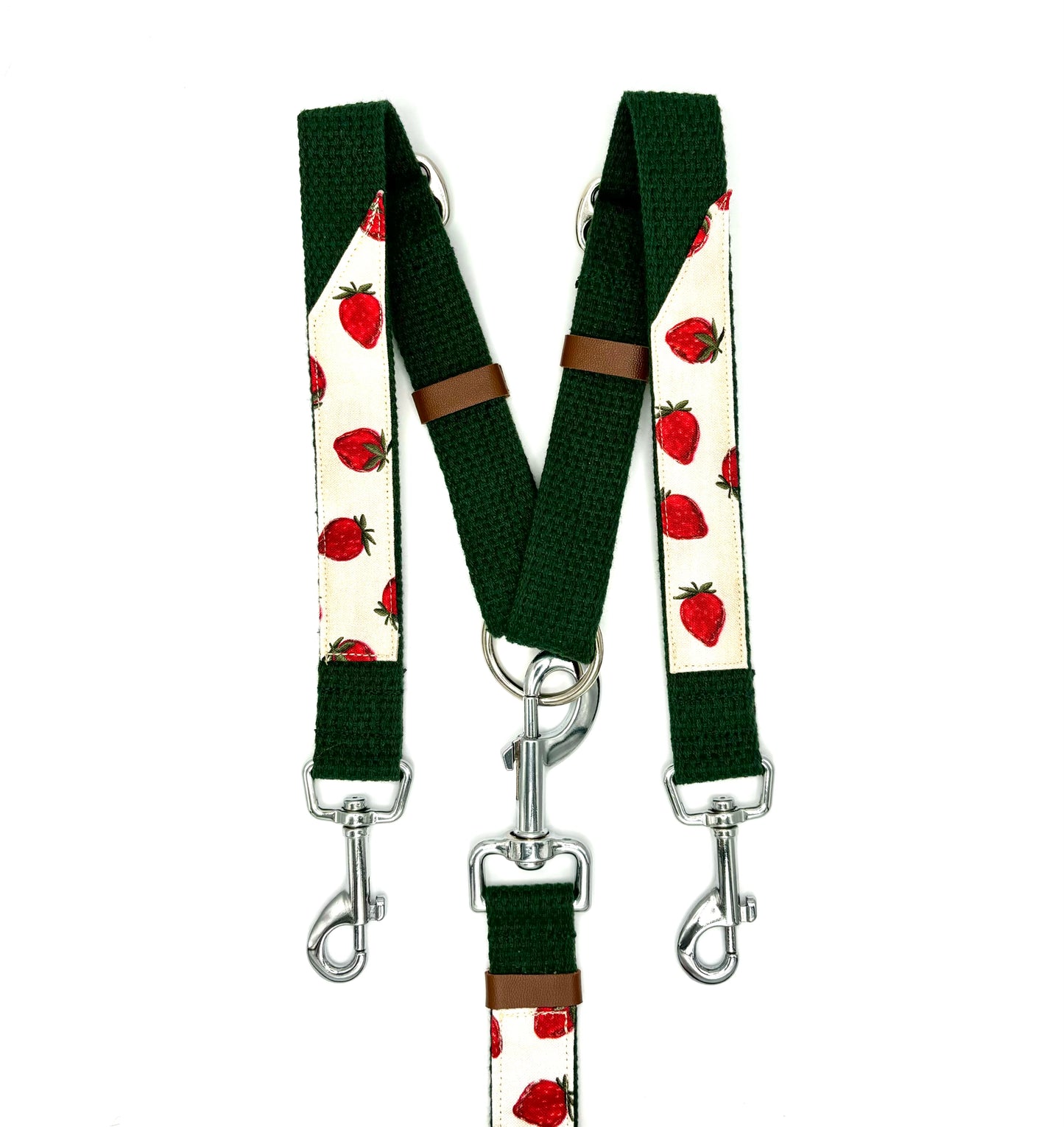 Strawberry Patch Dog Leash Splitter