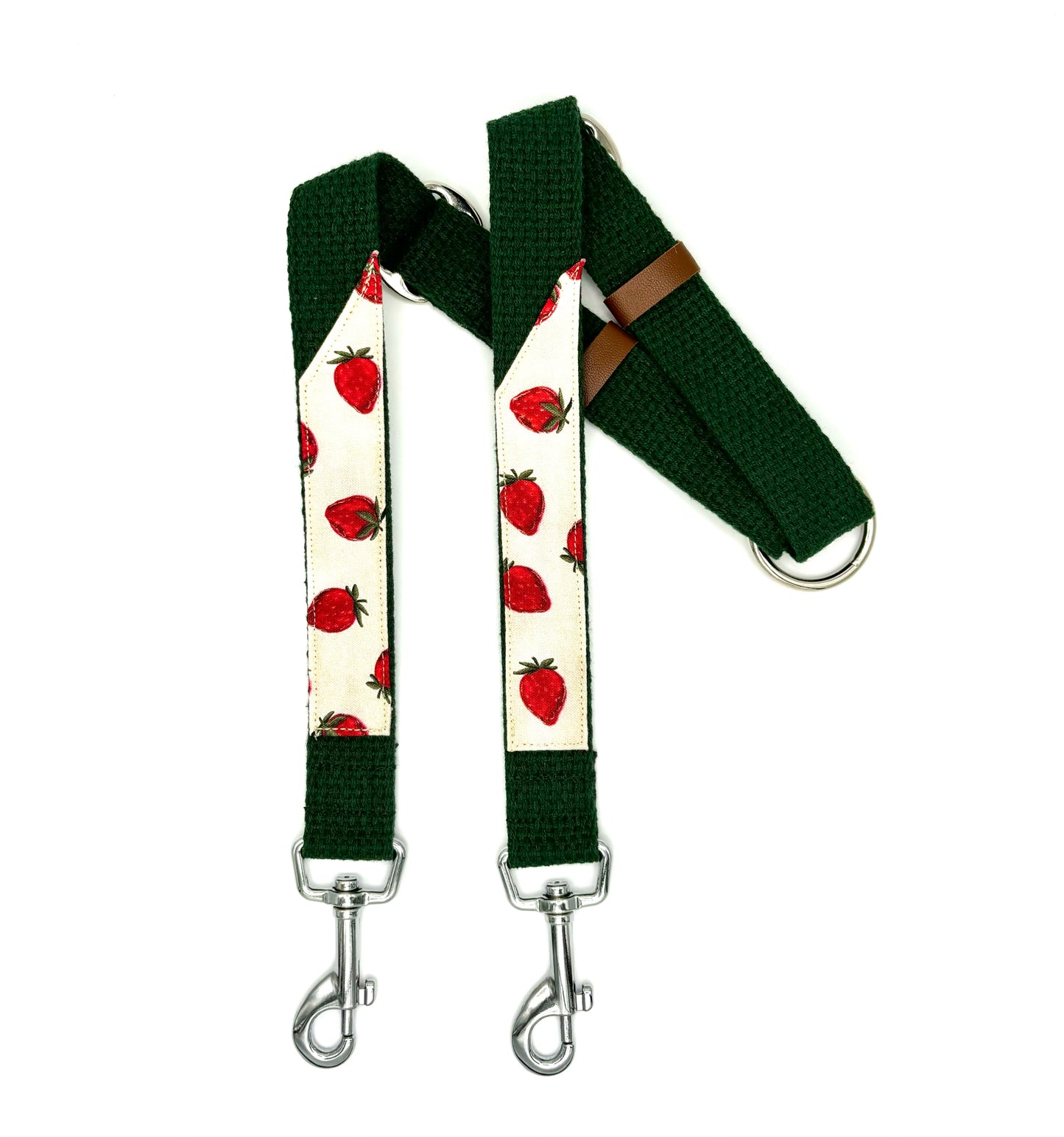 Strawberry Patch Dog Leash Splitter