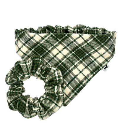 Country Christmas Plaid Hair Scrunchie