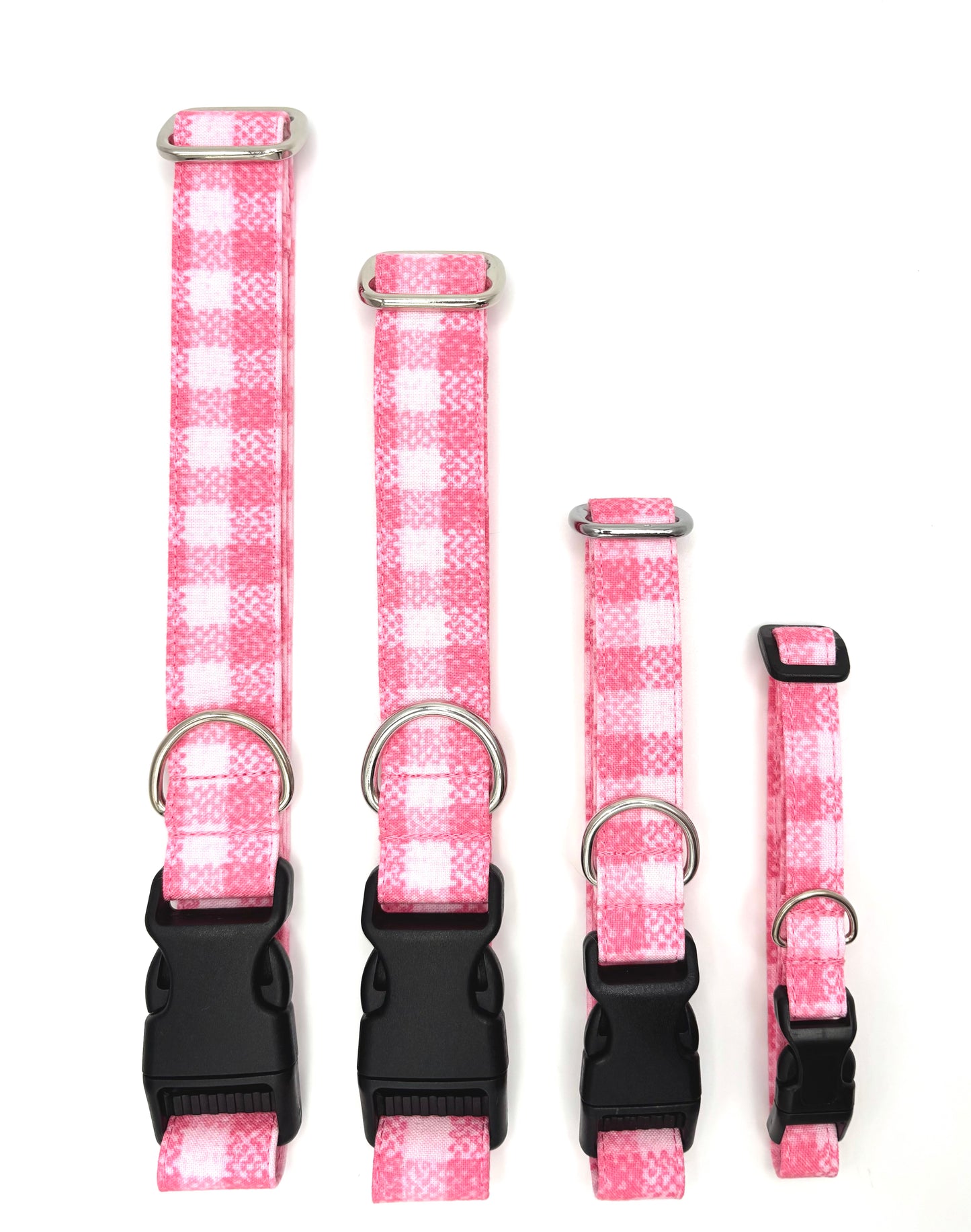 Pink Plaid Dog Collar