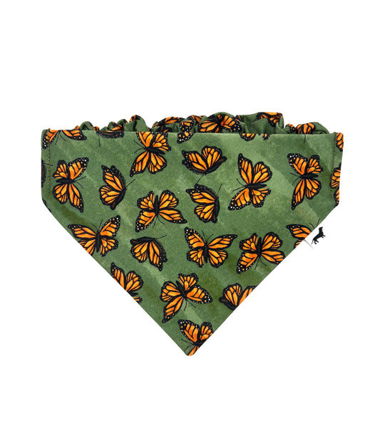 Monarch Butterfly Scrunchie Dog Bandana