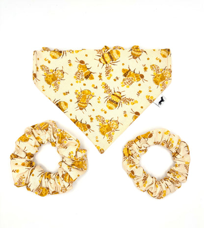 Honeybee Scrunchie Dog Bandana