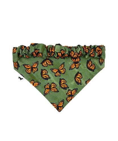 Monarch Butterfly Scrunchie Dog Bandana