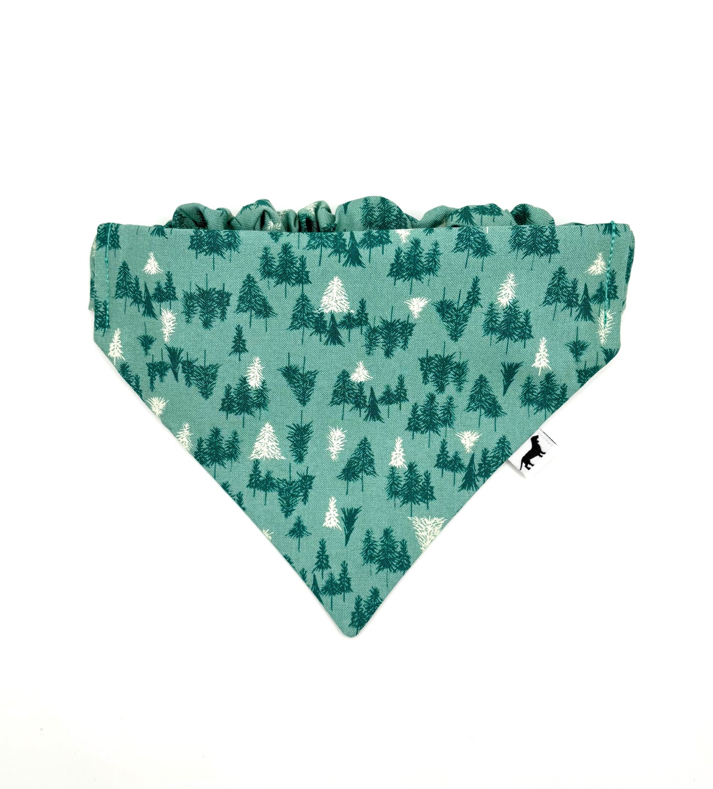 Teal Winter Woods Dog Bandana