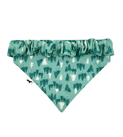 Teal Winter Woods Dog Bandana