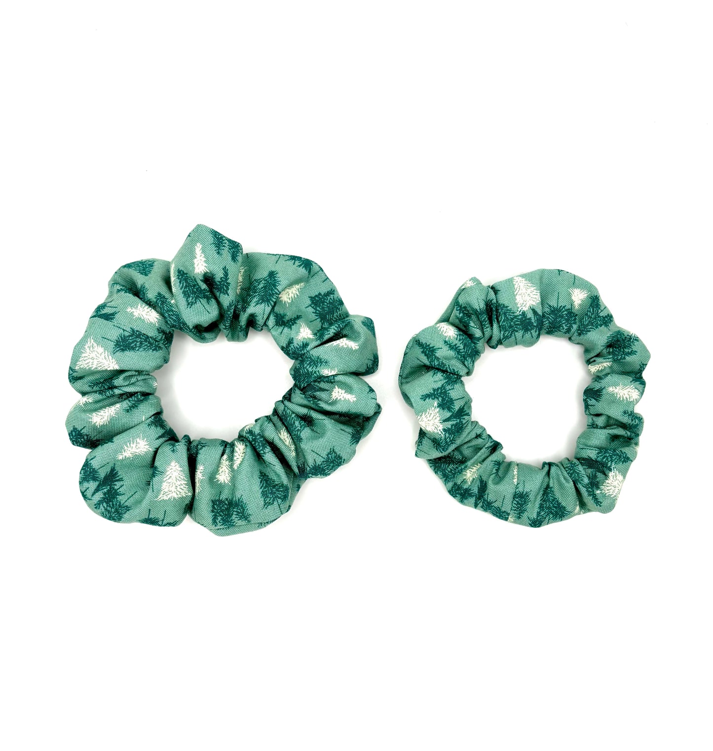 Teal Winter Woods Hair Scrunchie