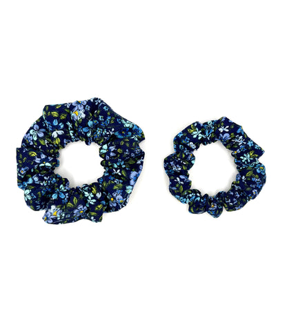 Blue Blossom Hair Scrunchie