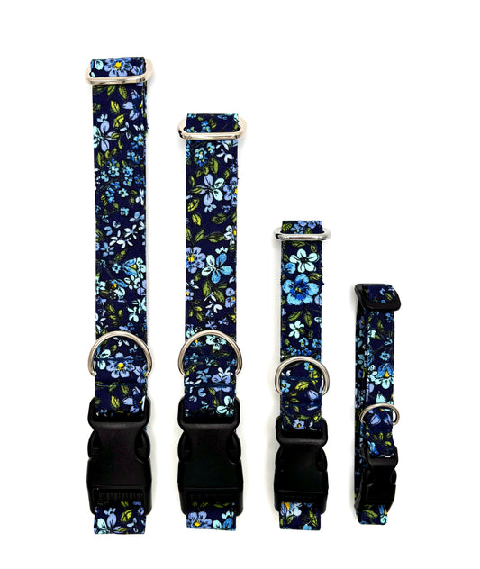 Blue Blossom Dog Collar
