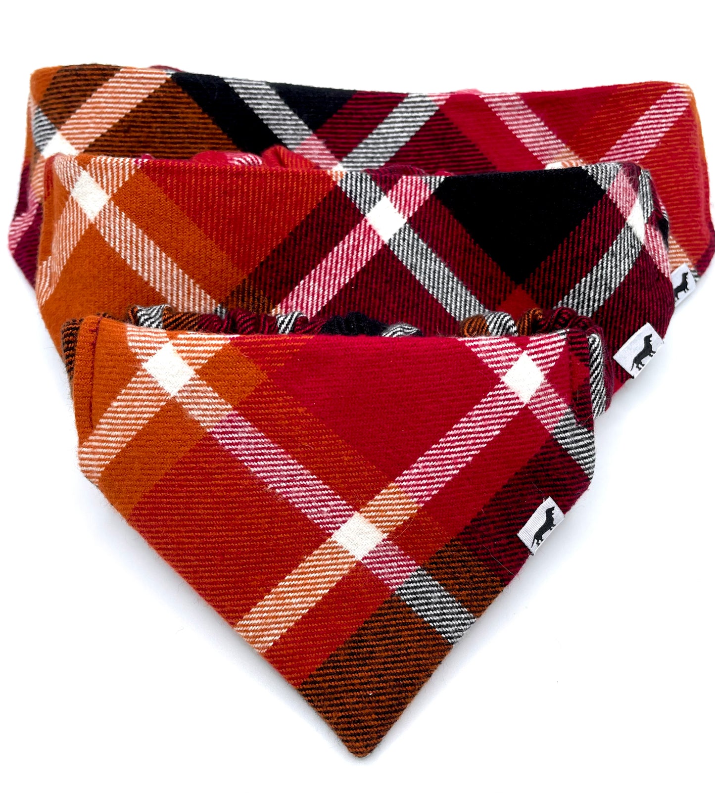 Ruby Red Plaid Scrunchie Bandana