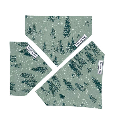 Winter Evergreen Over the Collar Bandana