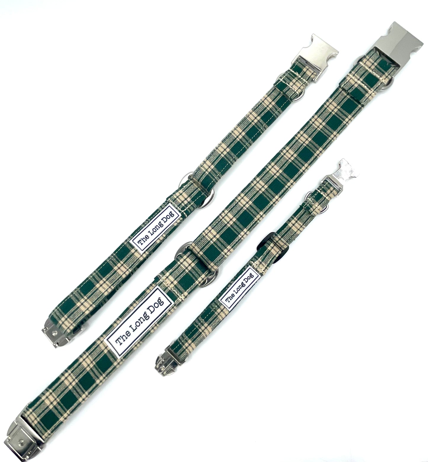 Pine Tree Plaid Dog Collar