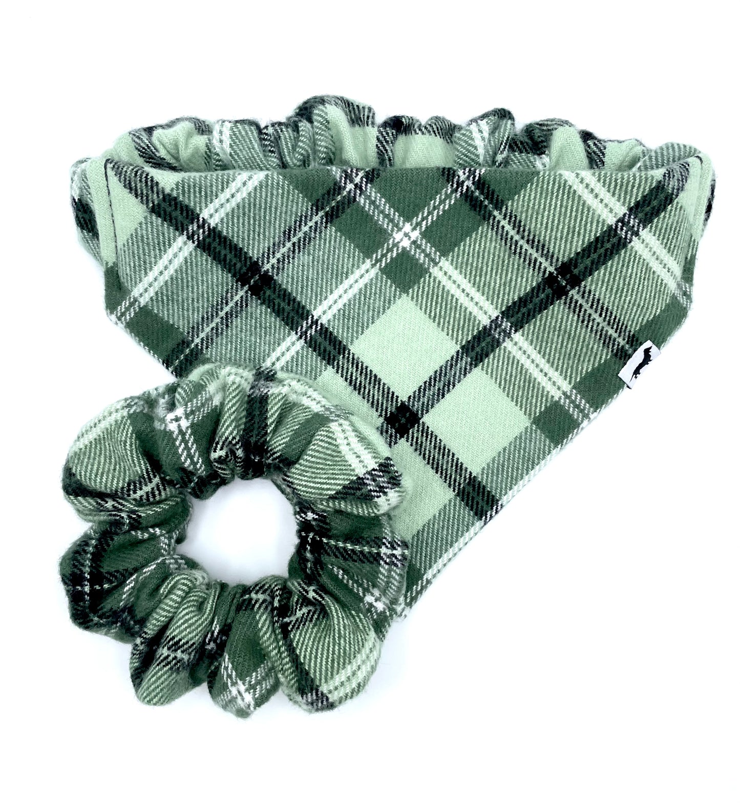 St. Patrick's Day Plaid Scrunchie Bandana