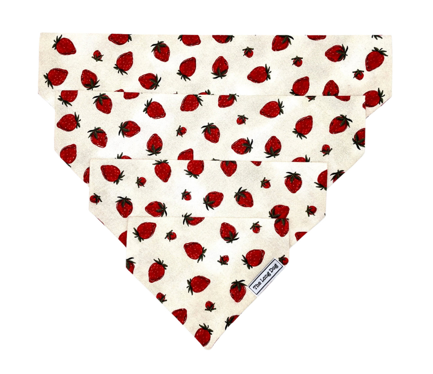 Strawberry Patch Over the Collar Dog Bandana